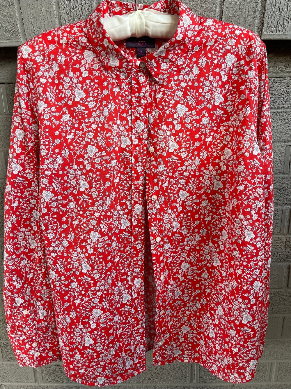 J Crew Liberty Fabric Button Down- size 18
